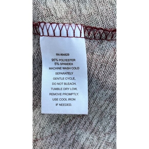 PLANET GOLD Women's Red Zinfandel Floral Long Sleeve Dress Size M Crisscross V-N - Picture 8 of 14